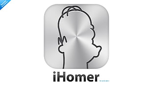 iHomer logo, humor, Apple Inc., Homer Simpson