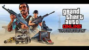 Grand Theft Auto Online Gunrunning cover, Grand Theft Auto V, Grand Theft Auto Online, DLC, tank HD wallpaper