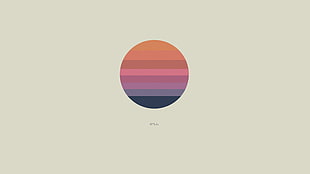 multicolored round minimalist illustration, Tycho, minimalism, awake, simple