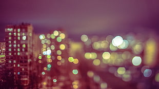 bokeh lights, city