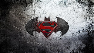 Batman and Superman logo digital wallpaper, movies, Batman v Superman: Dawn of Justice HD wallpaper