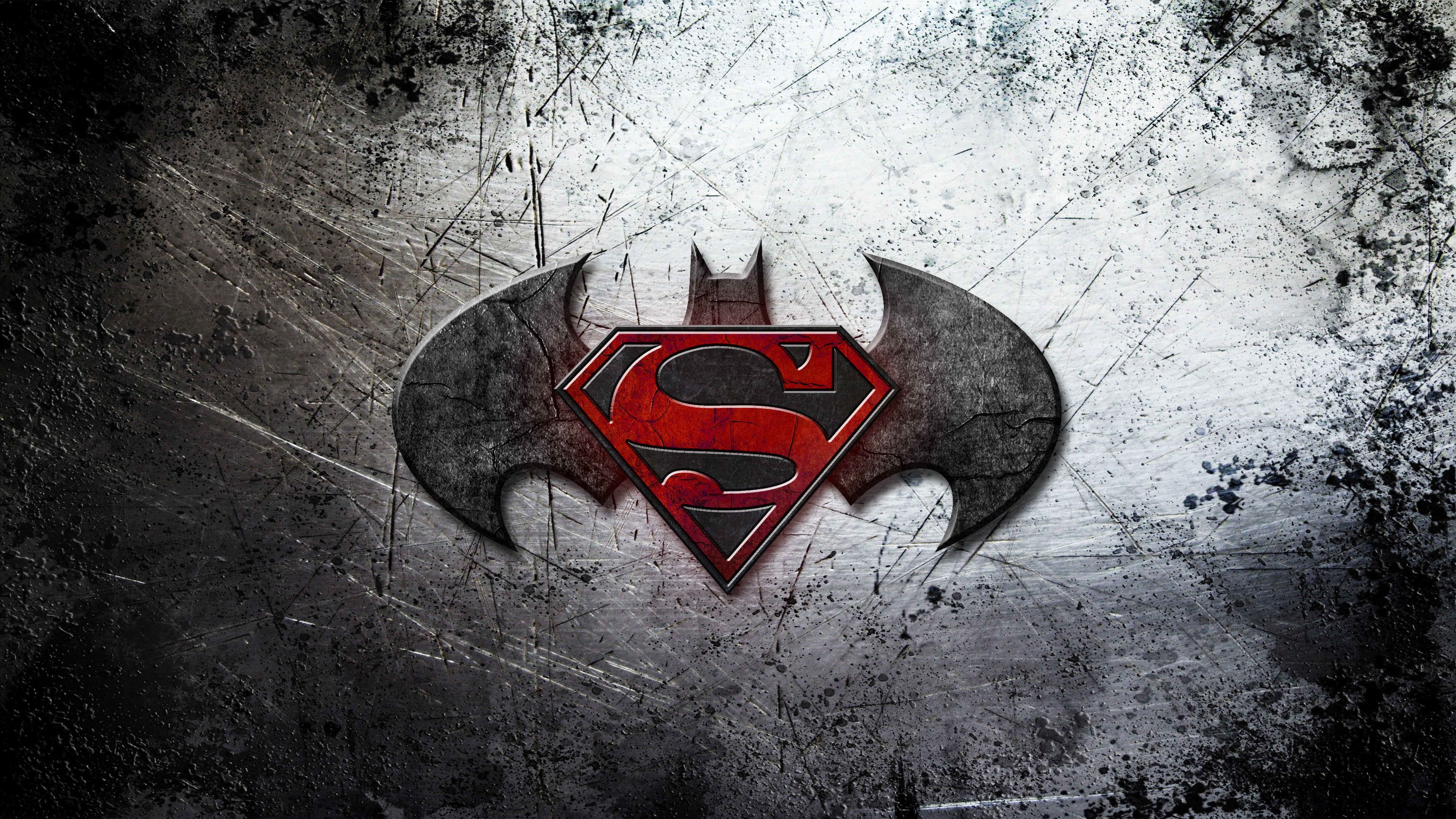 Batman and Superman logo digital wallpaper, movies, Batman v Superman: Dawn of Justice