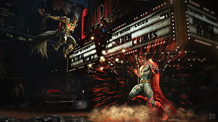 Superman and Batman illustration HD wallpaper