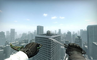 game application screenshot, Counter-Strike: Global Offensive, butterfly knives HD wallpaper