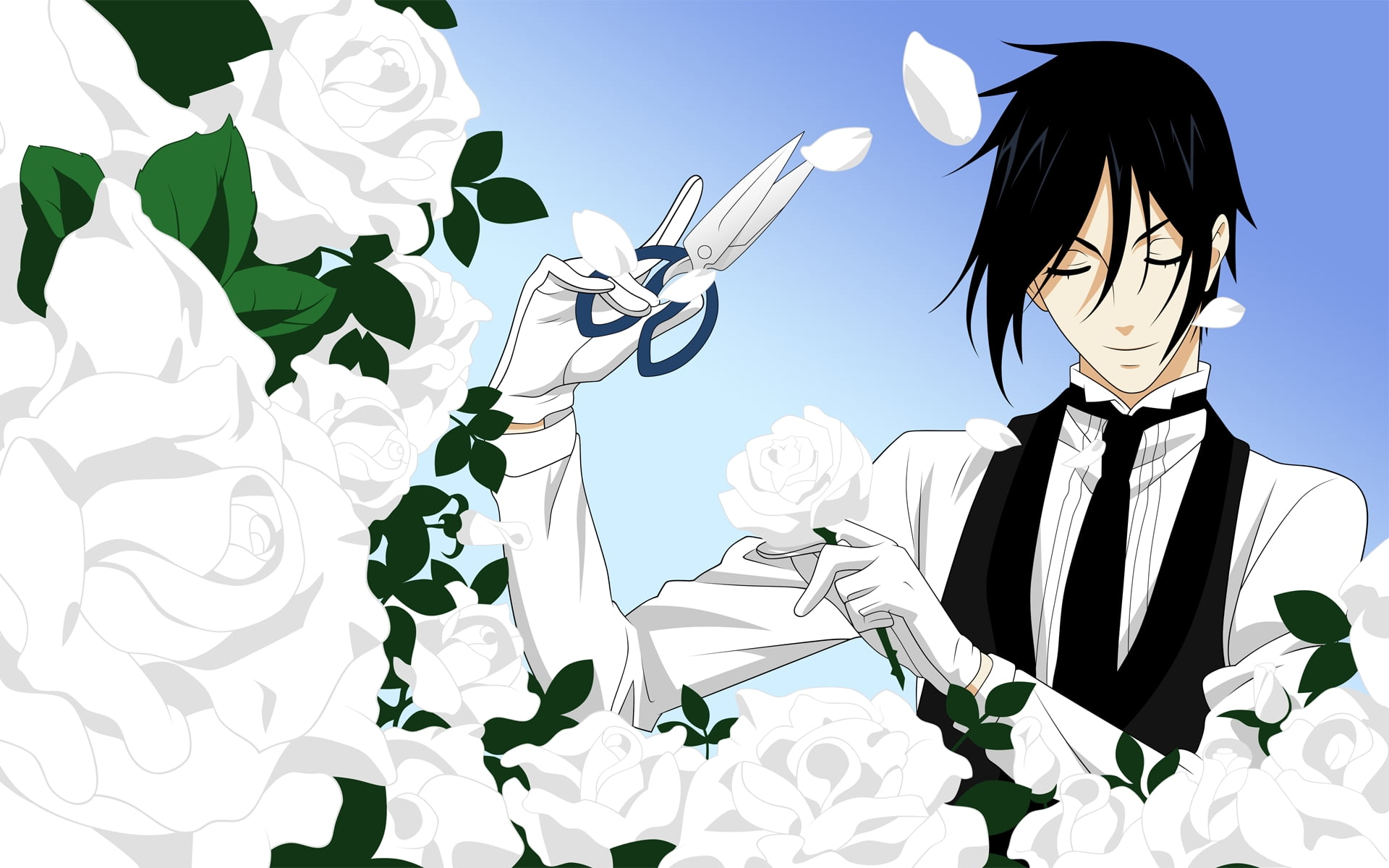 Yellow Hair Red Eyes Anime Boy Black White Dress HD Anime Boy Wallpapers   HD Wallpapers  ID 91759