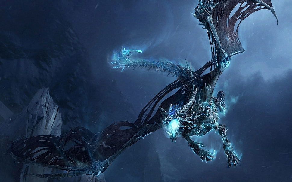 dragon digital wallpaper, World of Warcraft: Wrath of the Lich King, dragon, World of Warcraft, video games HD wallpaper