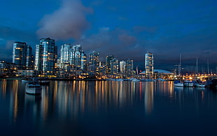 skyline photography of cityscape, city, anime, cityscape, Vancouver HD wallpaper