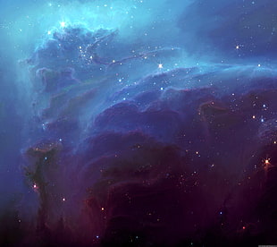 galaxy illustration, space HD wallpaper