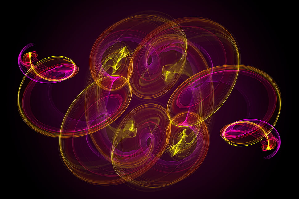 purple and yellow digital wallpaper HD wallpaper