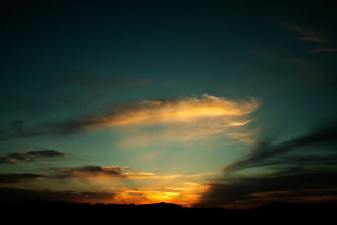 photo of sky during twilight HD wallpaper
