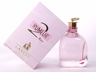 Rumeur Rose glass fragrance bottle with box
