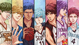 game character cover, Kuroko no Basket, collage, anime