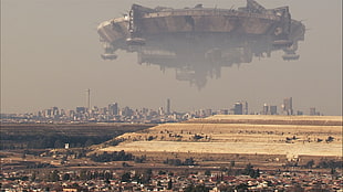 gray UFO, District 9, Johannesburg HD wallpaper