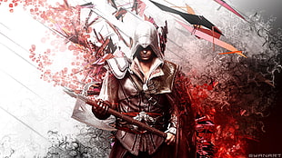 man with sword wallpaper, Assassin's Creed, digital art, artwork, video games