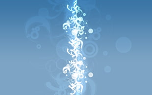 white and teal particles illustration