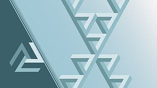 geometry, Penrose triangle, abstract, minimalism HD wallpaper