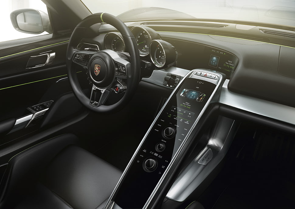 black car front interior HD wallpaper