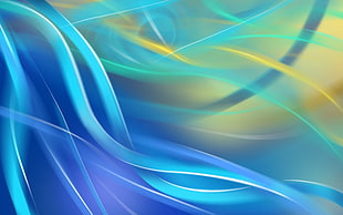 blue and yellow 3D wallpaper
