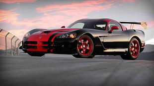 red and black coupe die-cast model, Dodge Viper, car, Dodge, Super Car 