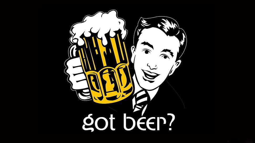 got beer sticker, beer HD wallpaper
