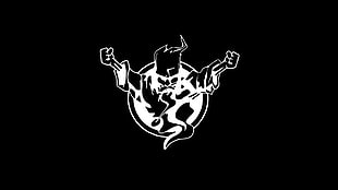 white and black logo, logo, rave, music, minimalism