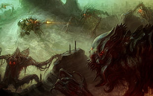 monster game character digital wallpaper, fantasy art, aliens