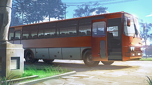 orange and gray bus, buses, ArseniXC, Ikarus 256, 410