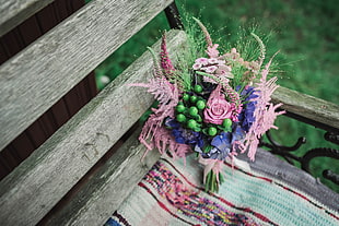 pink flowers, Bouquet, Flowers, Composition