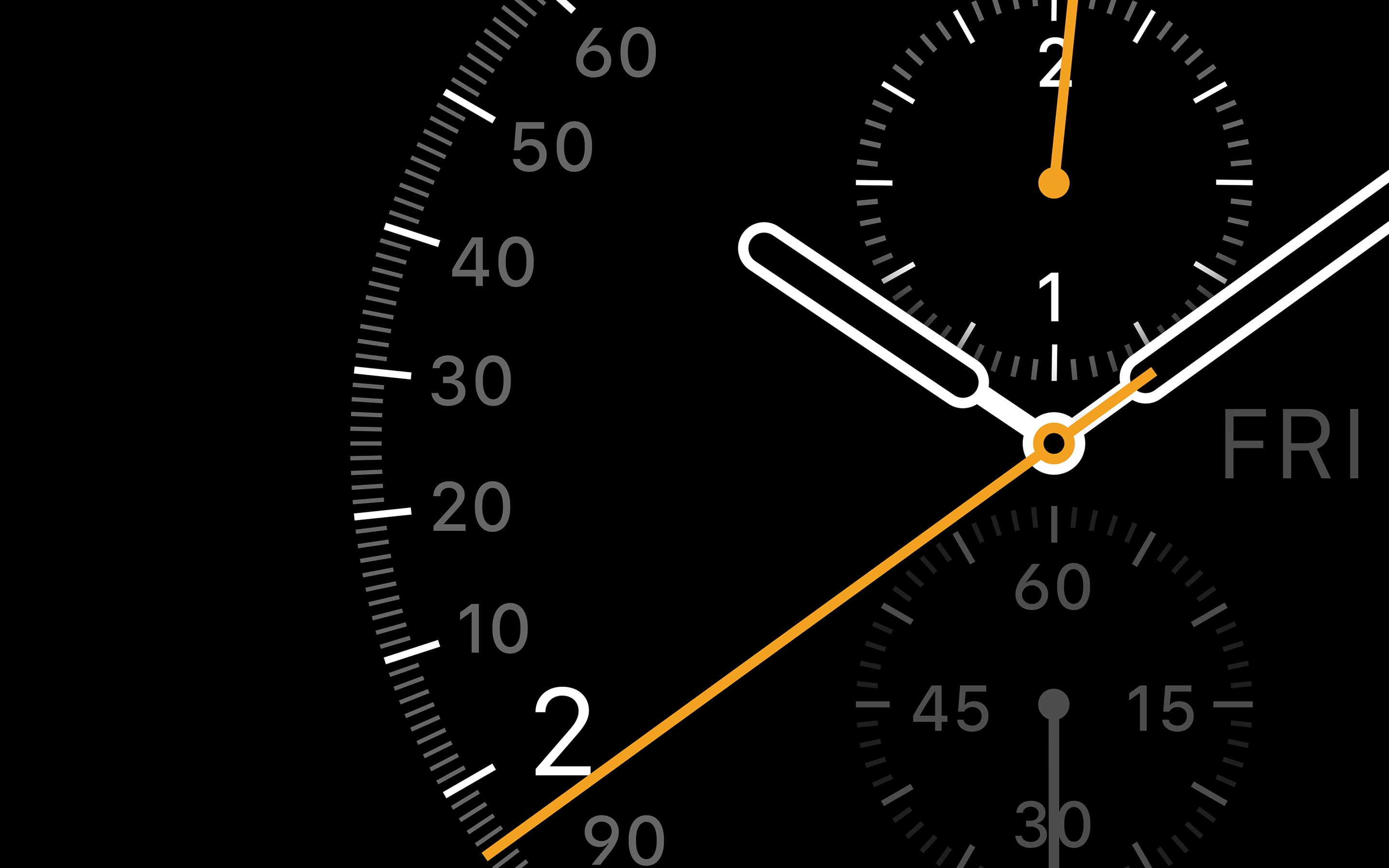 black chronograph watch wallpaper, Apple Inc., Apple Watch, clocks, minimalism