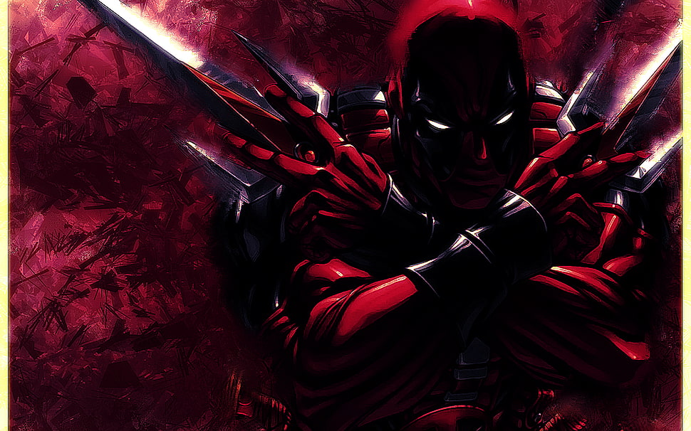 character with sai blades digital illustration HD wallpaper