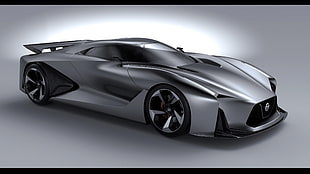 silver Nissan GT-R Next Generation, nissan concept 2020 vision gran turismo, car