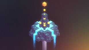 Minecraft tower graphic wallpaper