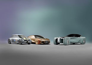 three concept cars illustration