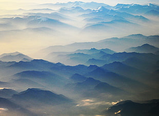 aerial view of mountain during daytime, alaska