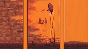 brown wooden framed painting of brown wooden tree, Star Wars, fan art, surreal, Salvador Dalí HD wallpaper