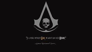 skull head logo, Assassin's Creed, Assassin's Creed: Black Flag HD wallpaper
