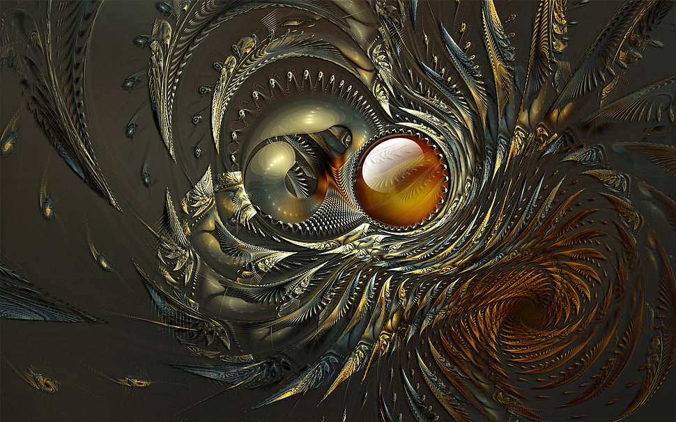 brown and black illustration HD wallpaper