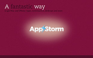 App Storm logo on red background HD wallpaper