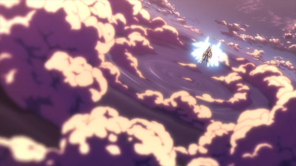 anime character surrounded by white clouds, Infinite Stratos, anime, clouds HD wallpaper