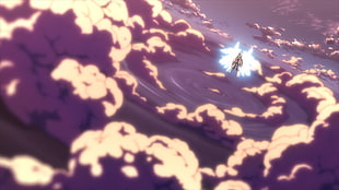 anime character surrounded by white clouds, Infinite Stratos, anime, clouds