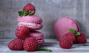 pink burgers and raspberries
