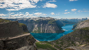 river and plateaus, nature, landscape, mountains, Norway
