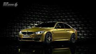 gold-colored BMW sedan, Gran Turismo 6, Gran Turismo, BMW, BMW M4 Coupe HD wallpaper