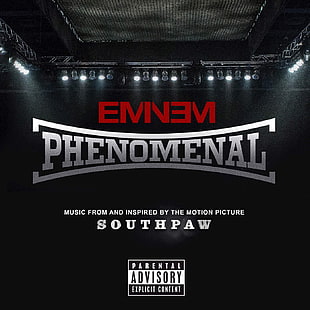 black and white crew-neck shirt, Eminem