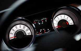 black cluster gauge, car, car interior