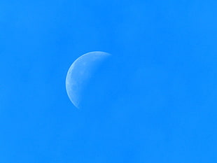 low angle photography of white moon