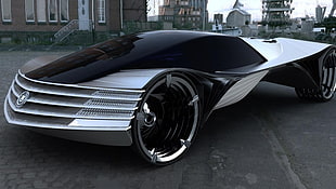 black concept luxury car HD wallpaper