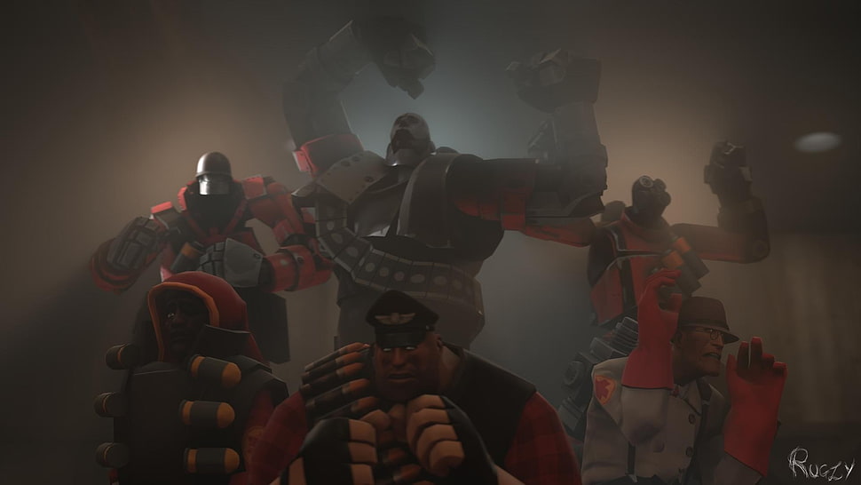 3D animation characters, Team Fortress 2 HD wallpaper