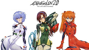 Evanngelion 2.0 poster, Neon Genesis Evangelion, Ayanami Rei, Asuka Langley Soryu, anime HD wallpaper
