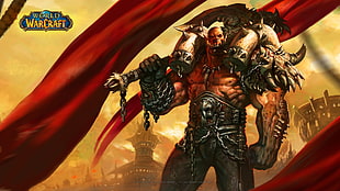 World Warcraft wallpaper,  World of Warcraft, warrior, video games HD wallpaper